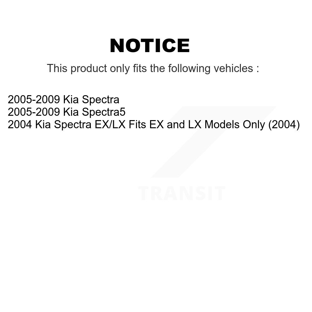 [Arrière gauche] Assemblage de ressort de la suspension arrière gauche de la bobine pour Kia Spectra Spectra5