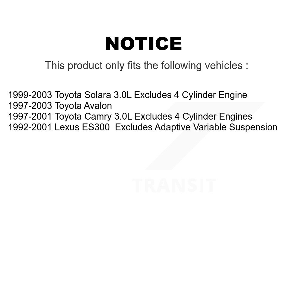 [Arrière droite] Suspension arrière droite Corde de serrage de ressort pour Toyota Camry Solara Avalon