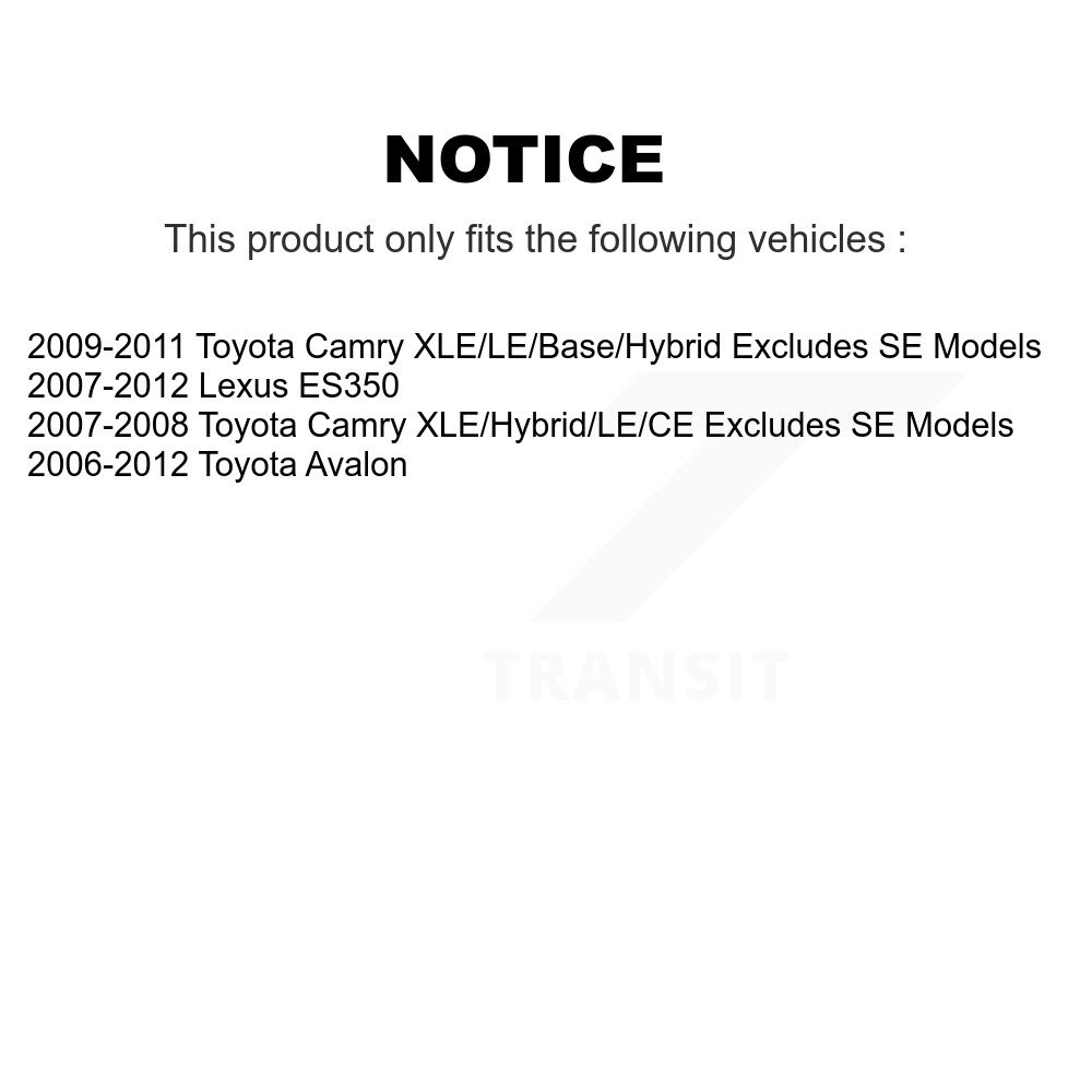 [Arrière droite] Assemblage de ressorts de bobines de suspension arrière droite pour Toyota Camry Lexus ES350