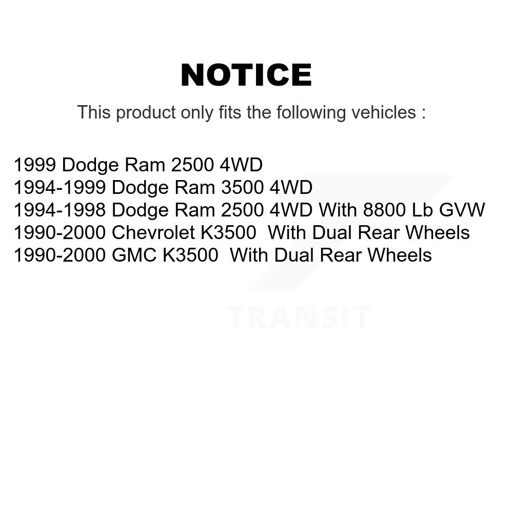 [Front] Rotor de frein à disque avant pour Dodge Ram 2500 K3500 3500 Chevrolet GMC 8-56324