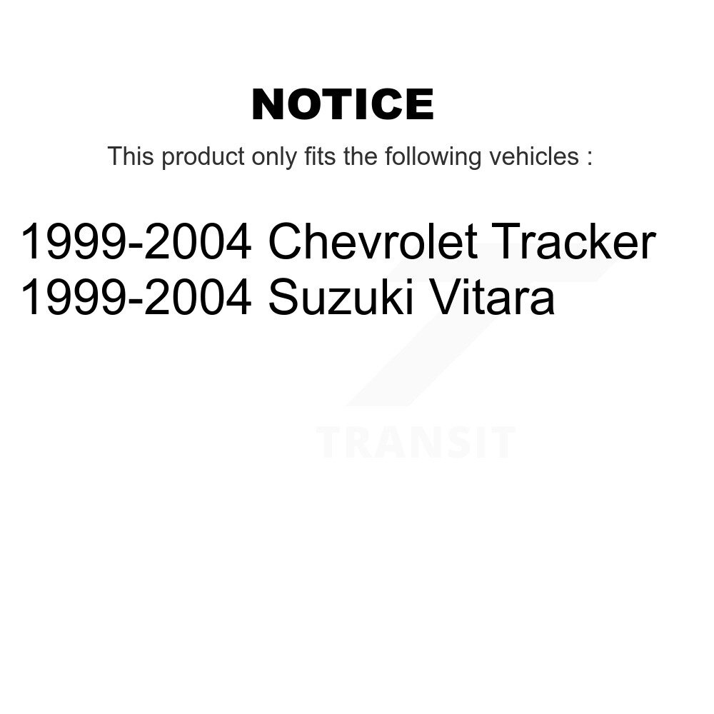 [Front] Rotor de frein à disque avant pour 1999-2004 Chevrolet Tracker Suzuki Vitara 8-56927
