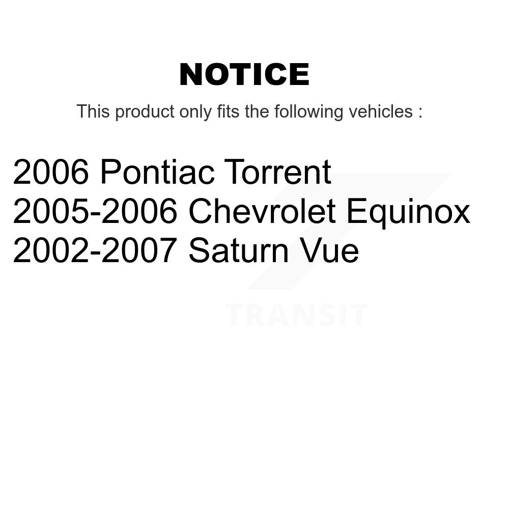 [Front] Rotor de frein à disque avant pour Saturne Vue Chevrolet Equinox Pontiac Torrent 8-580083