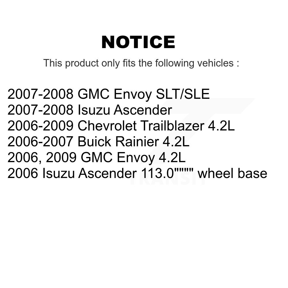 [Front] Rotor de frein à disque avant pour Chevrolet Trailblazer GMC Envoyé Buick Rainier Isuzu