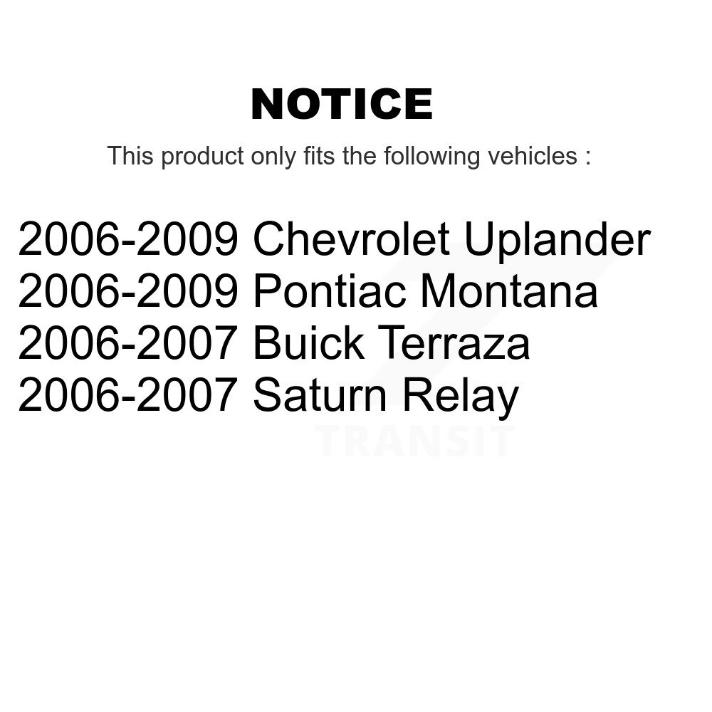 [Front] Rotor de frein à disque avant pour Pontiac Montana Chevrolet Uplander Buick Terraza