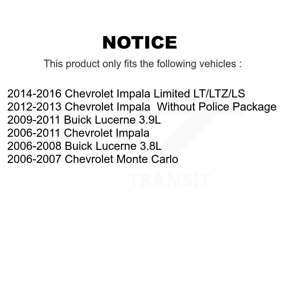 [Front] Rotor de frein à disque avant pour Chevrolet Impala Buick Lucerne Monte Carlo Limited