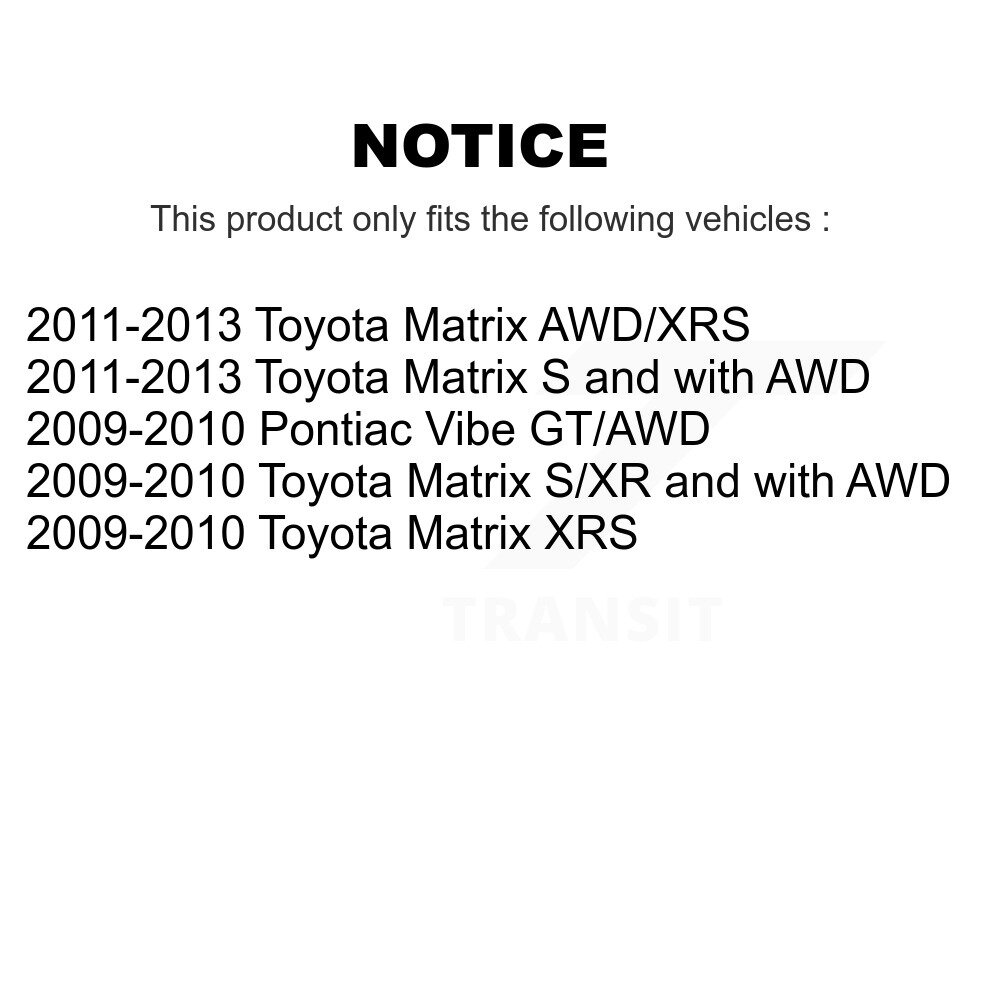 [Arrière] Rotor de frein à disque arrière pour Toyota Matrix Pontiac Vibe 8-580705