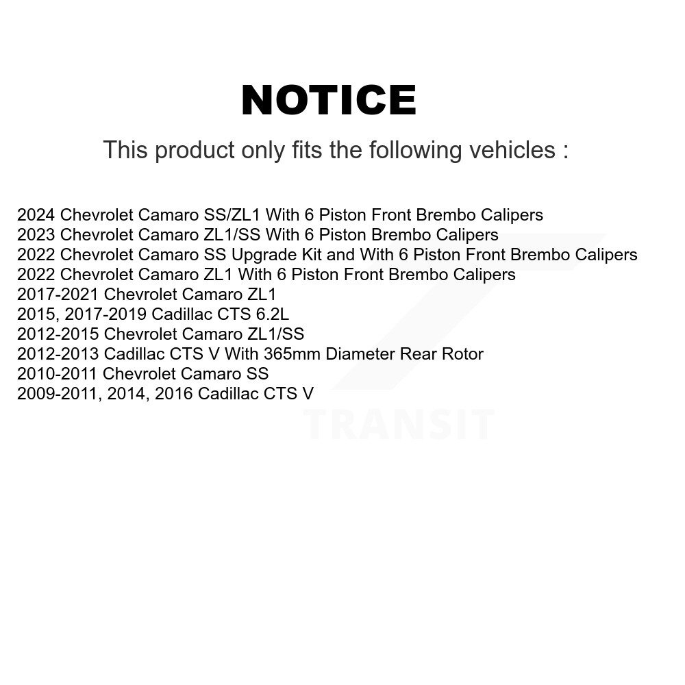 [Arrière] Rotor de frein à disque arrière pour Chevrolet Camaro Cadillac CTS 8-580712