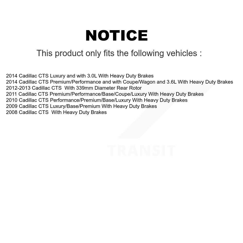[Arrière] Rotor de frein à disque arrière pour Cadillac CTS 8-580717