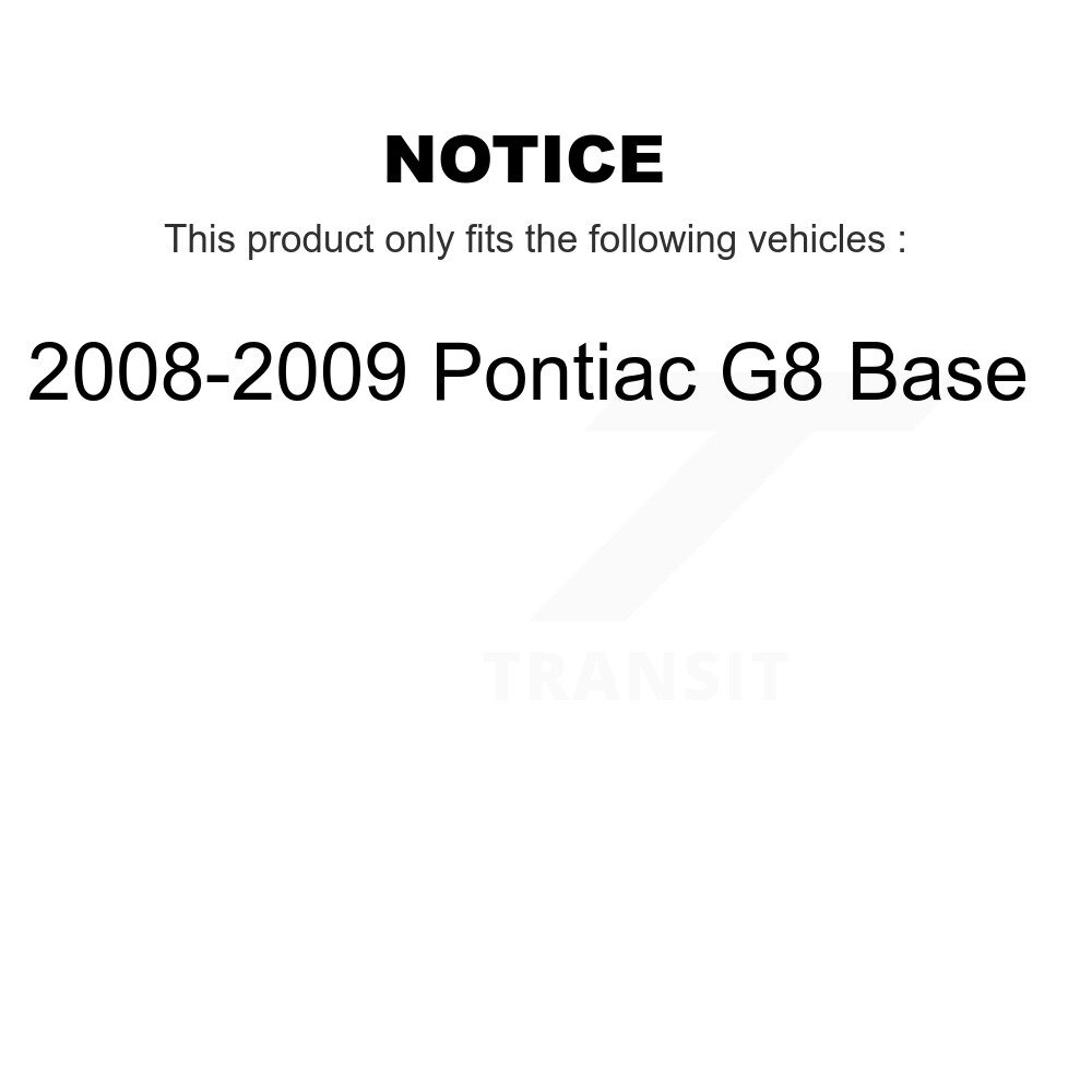 [Arrière] Rotor de frein à disque arrière pour la base Pontiac G8 2008-2009 8-580719