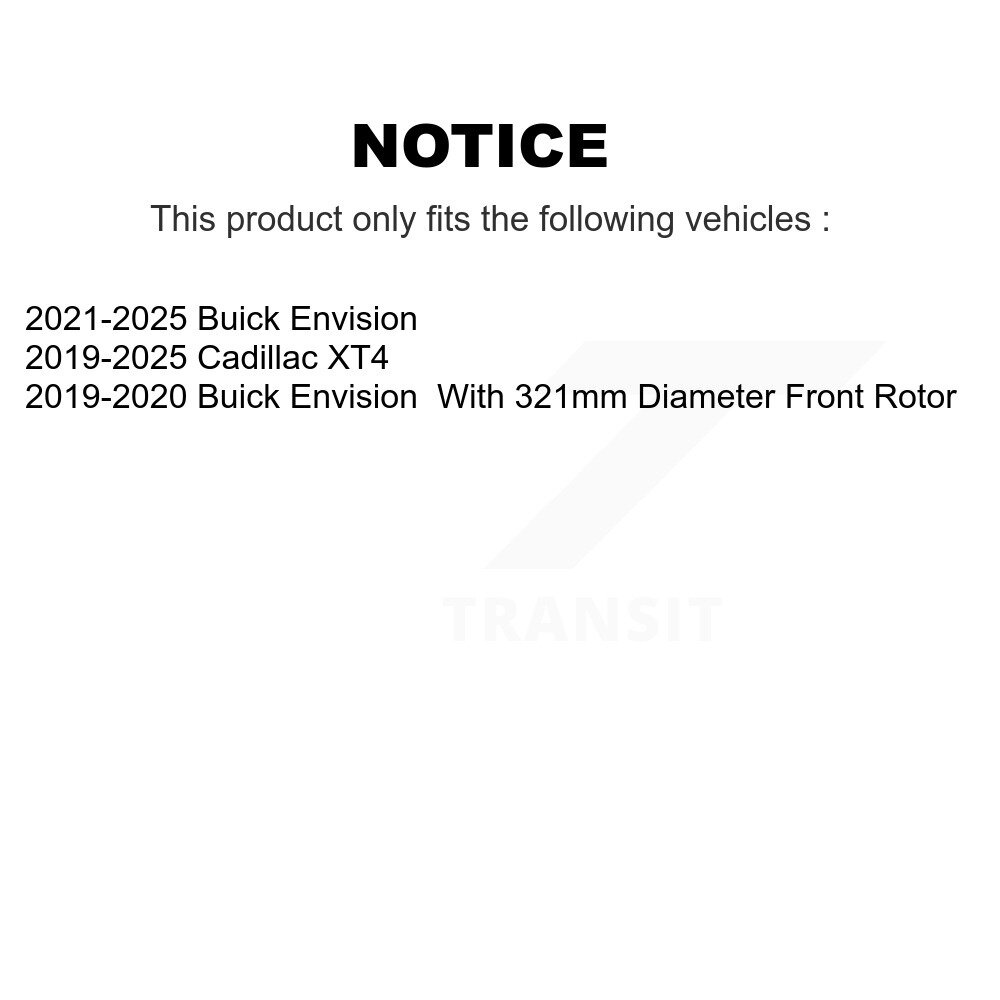 [Front] Rotor de frein à disque avant pour l'envision Buick Cadillac XT4 8-582455