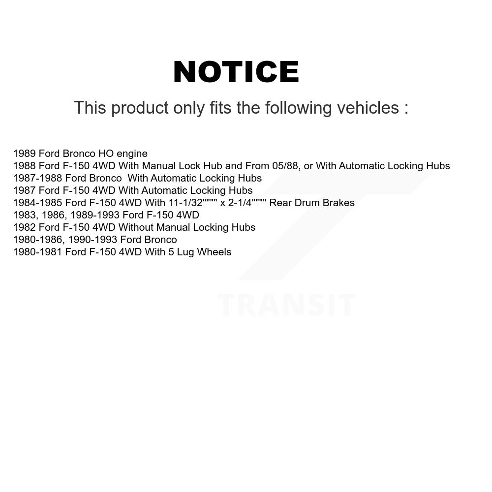 [Front] Rotor de frein à disque avant pour Ford F-150 Bronco 8-6048