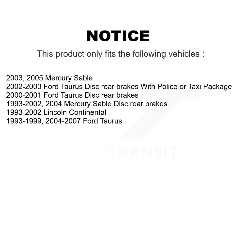 [Arrière] Rotor de frein à disque arrière pour Ford Taurus Mercury Sable Lincoln Continental 8-66406