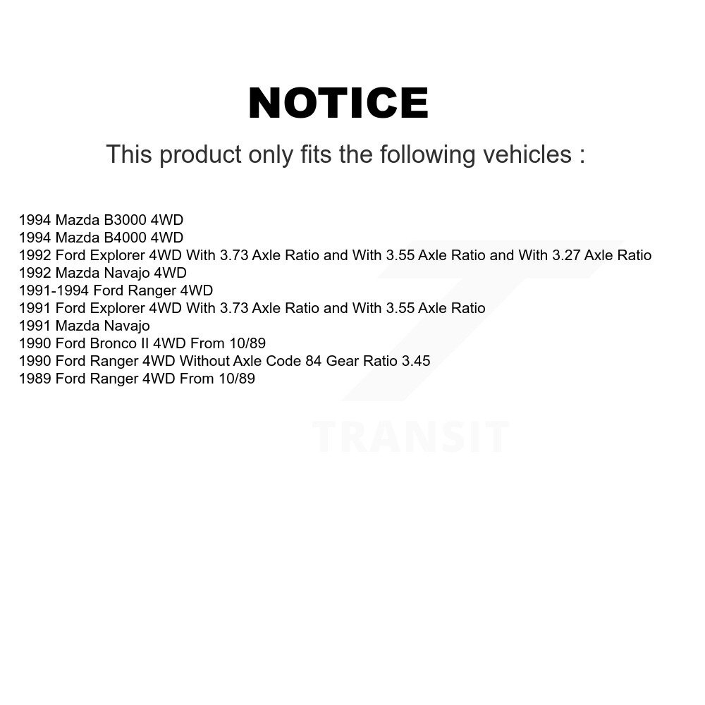 [Front] Assemblage du pivot de frein de disque avant pour Ford Ranger Mazda B4000 Explorer B3000