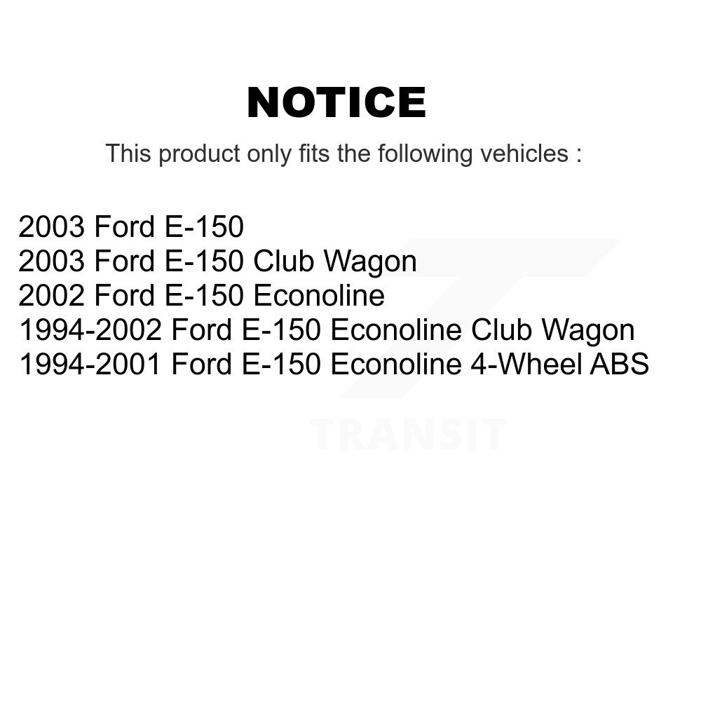 [Front] Assemblage du pivot du rotor de frein pour Ford E-150 Econoline Club Wagon 8-66455