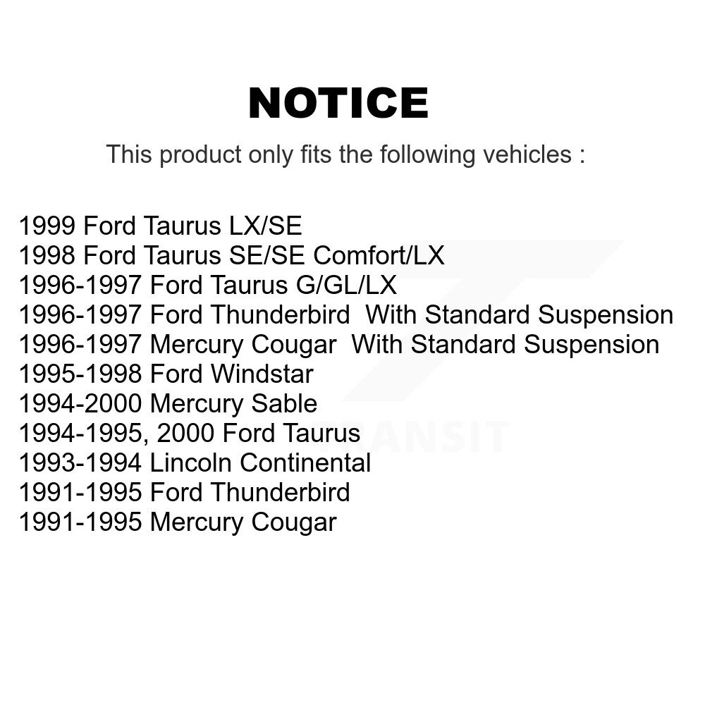 [Front] Rotor de frein à disque avant pour Ford Taurus Mercury Sable Windstar Cougar de Thunderbird