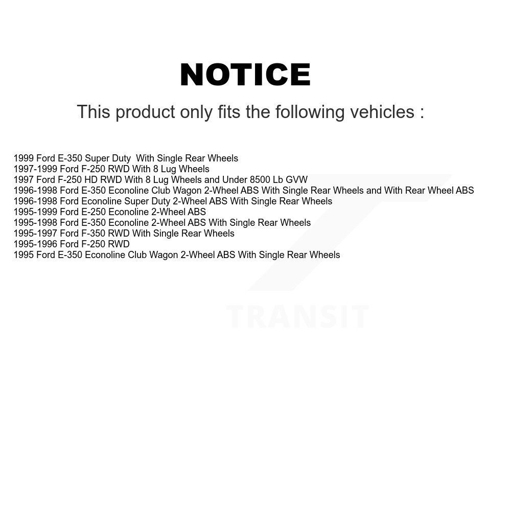 [Front] Assemblage du pivot de frein de disque avant pour Ford F-250 F-350 E-350 Econoline HD Duty