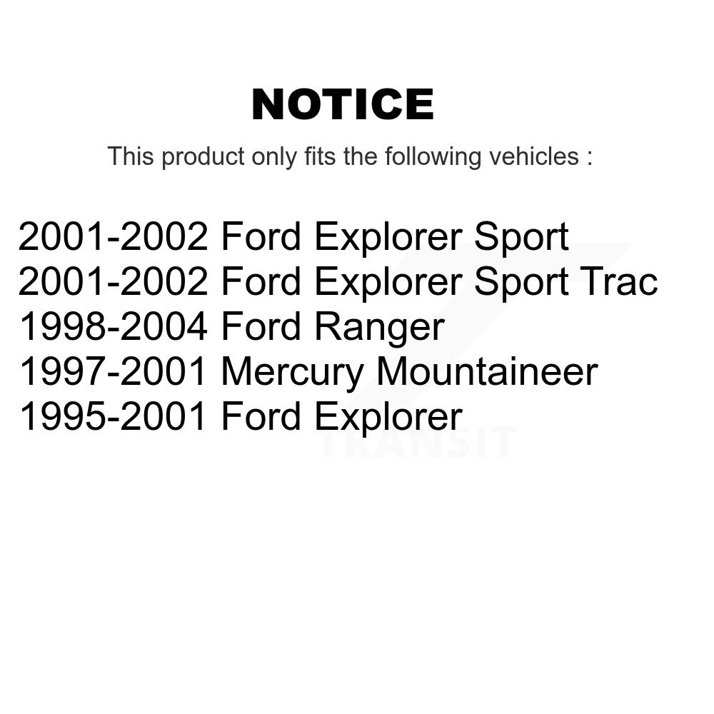 [Arrière] Rotor de frein à disque arrière pour Ford Ranger Explorer Sport Trac Mercury Mountaineer