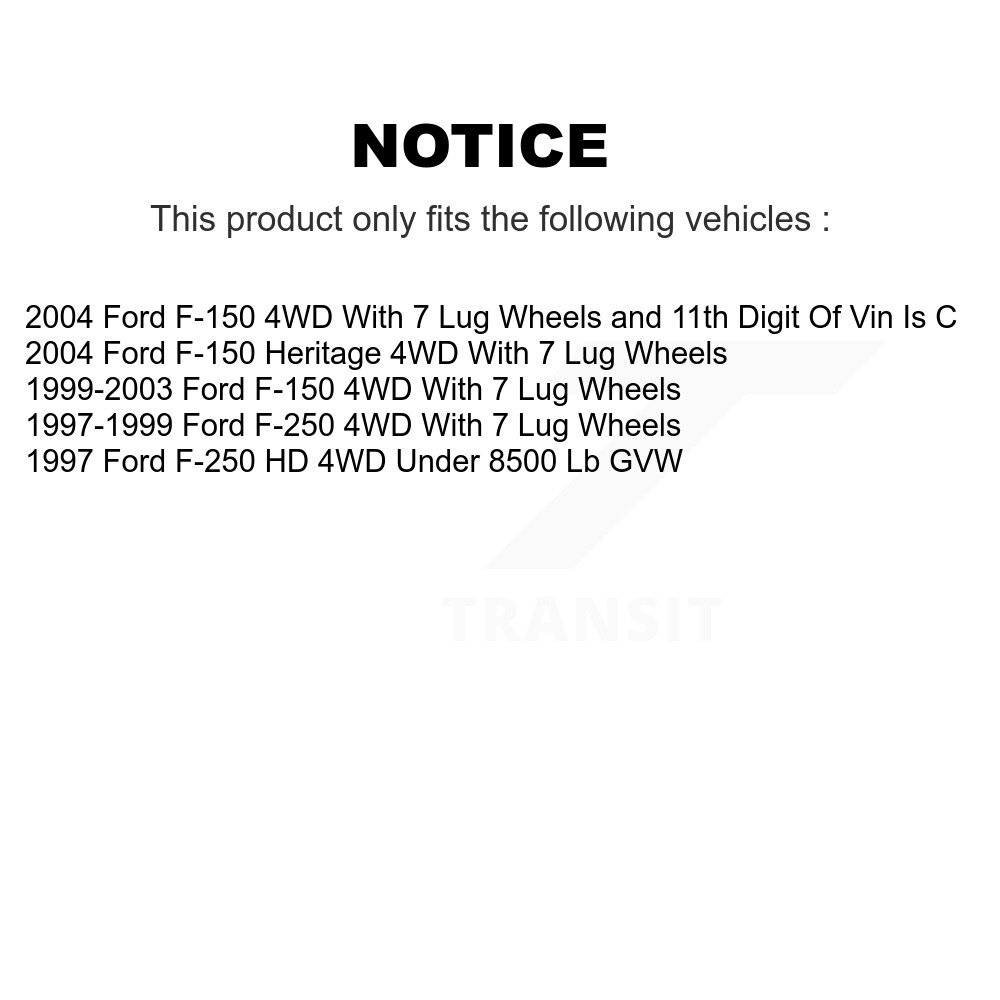[Front] Rotor de frein à disque avant pour Ford F-150 F-250 HD Heritage 4WD 8-66648