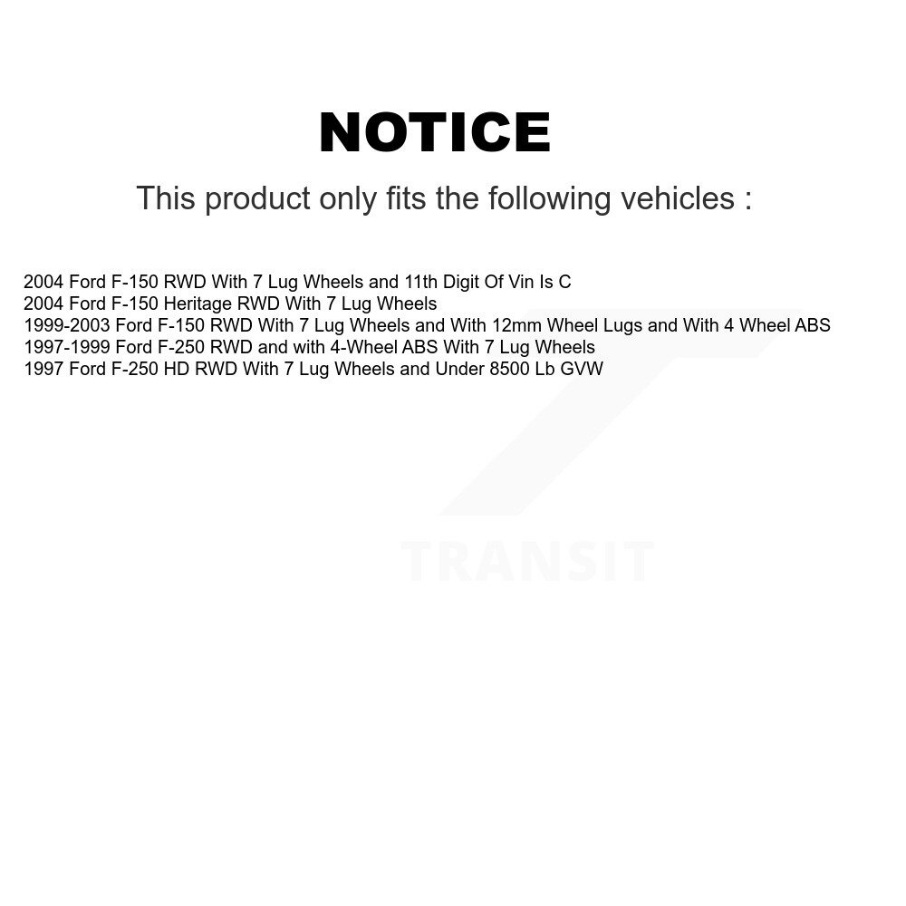 [Front] Assemblage du pivot de frein de disque avant pour Ford F-150 F-250 HD Heritage 8-66654