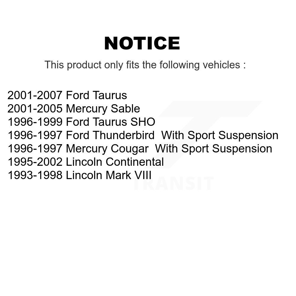 [Front] Rotor de frein à disque avant pour Ford Taurus Lincoln Continental Mark VIII Oiseau-Tonnerre