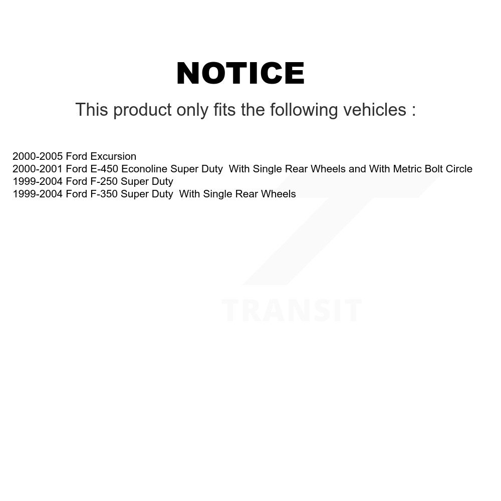 [Arrière] Rotor de frein à disque arrière pour Ford F-350 Super Duty F-250 Excursion E-450 Econoline