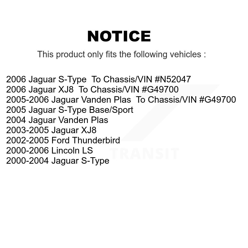 [Arrière] Rotor de frein à disque arrière pour Ford Thunderbird Jaguar S-Type Lincoln LS Vanden Plaques