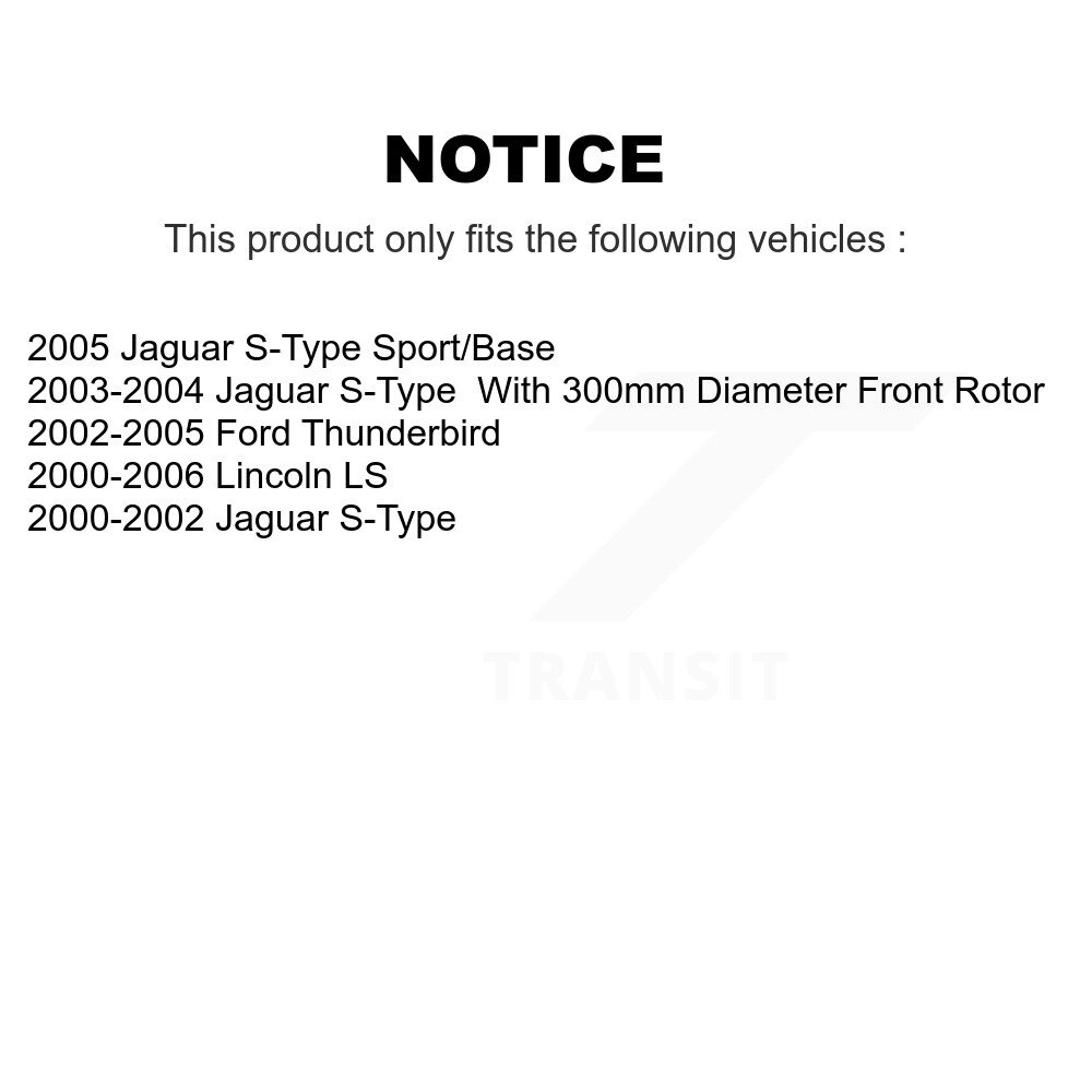 [Front] Rotor de frein à disque avant pour Ford Thunderbird Jaguar S-Type Lincoln LS 8-66841