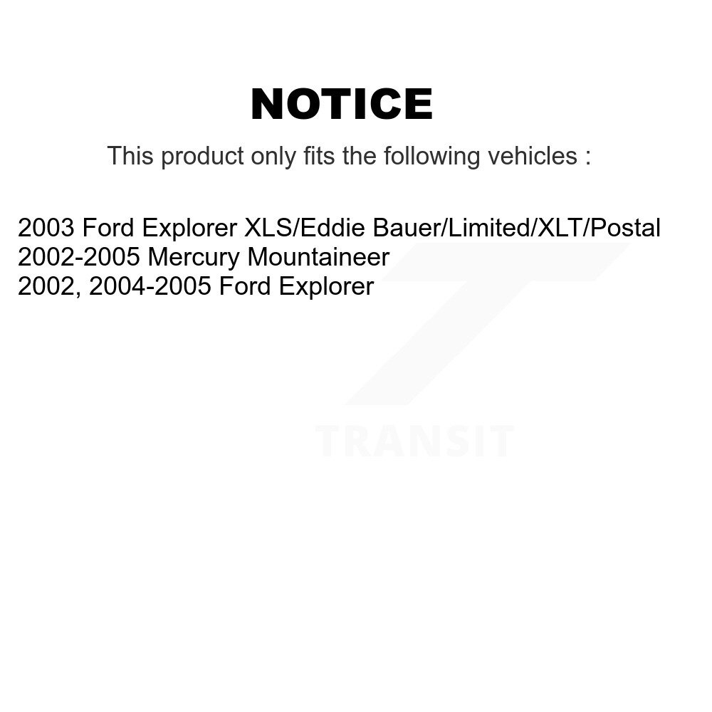 [Front] Rotor de frein à disque avant pour Ford Explorer Mercury Mountaineer 8-680014