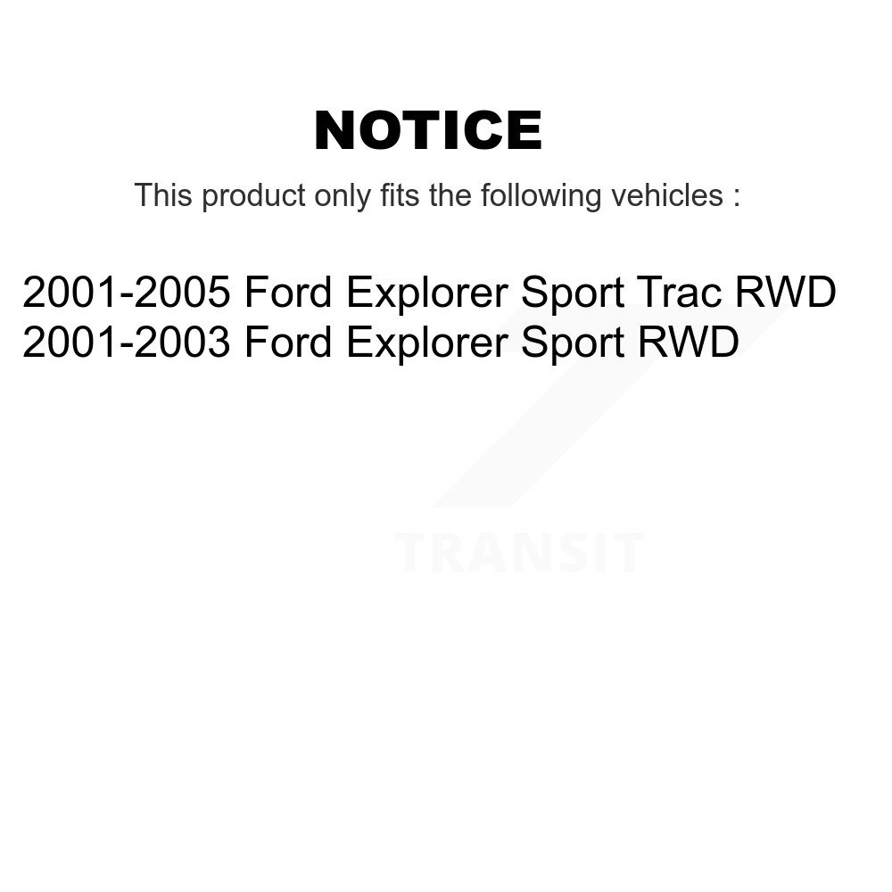 [Front] Rouleaux de frein à disque avant pour Ford Explorer Sport Trac RWD 8-680021