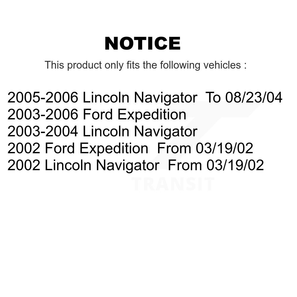 [Front] Rotor de frein à disque avant pour Ford Expédition Lincoln Navigator 8-680105