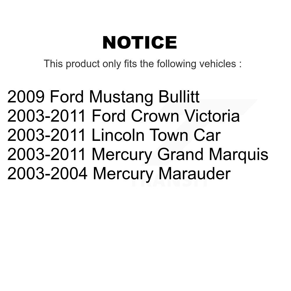 [Front] Rotor de frein à disque avant pour Ford Crown Victoria Voiture Lincoln Town Mercury Grand