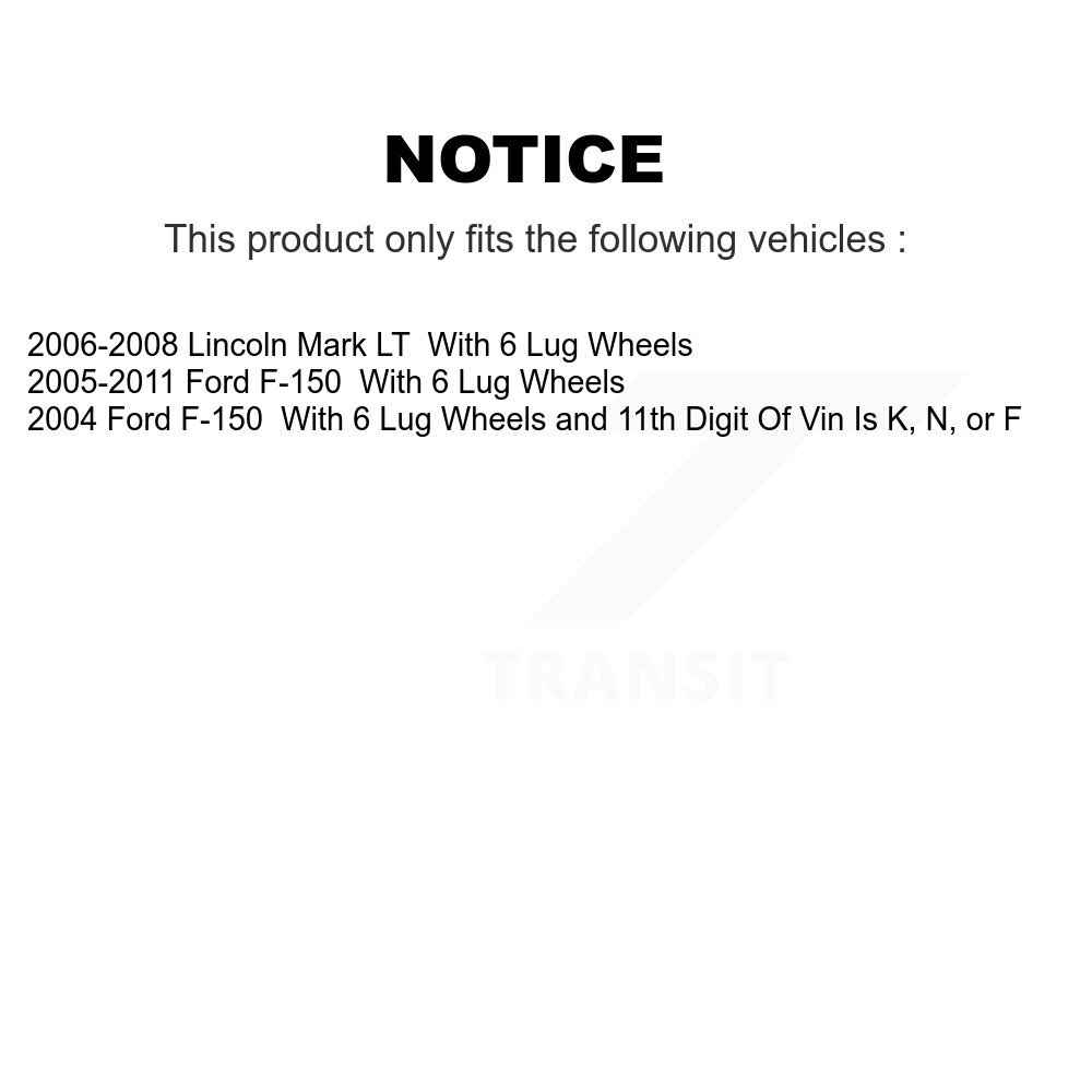 [Arrière] Rotor de frein à disque arrière pour Ford F-150 Lincoln Mark LT 8-680182