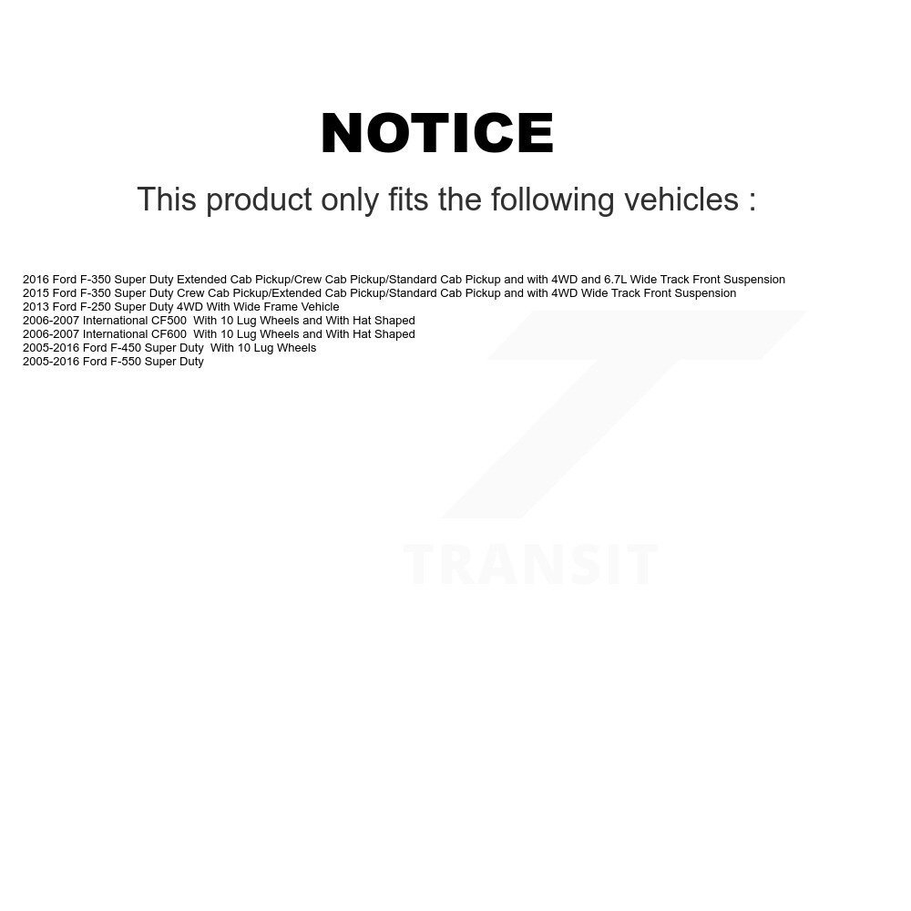 [Front] Rotor de frein à disque avant pour Ford F-350 Super Duty F-250 F-450 F-550 International
