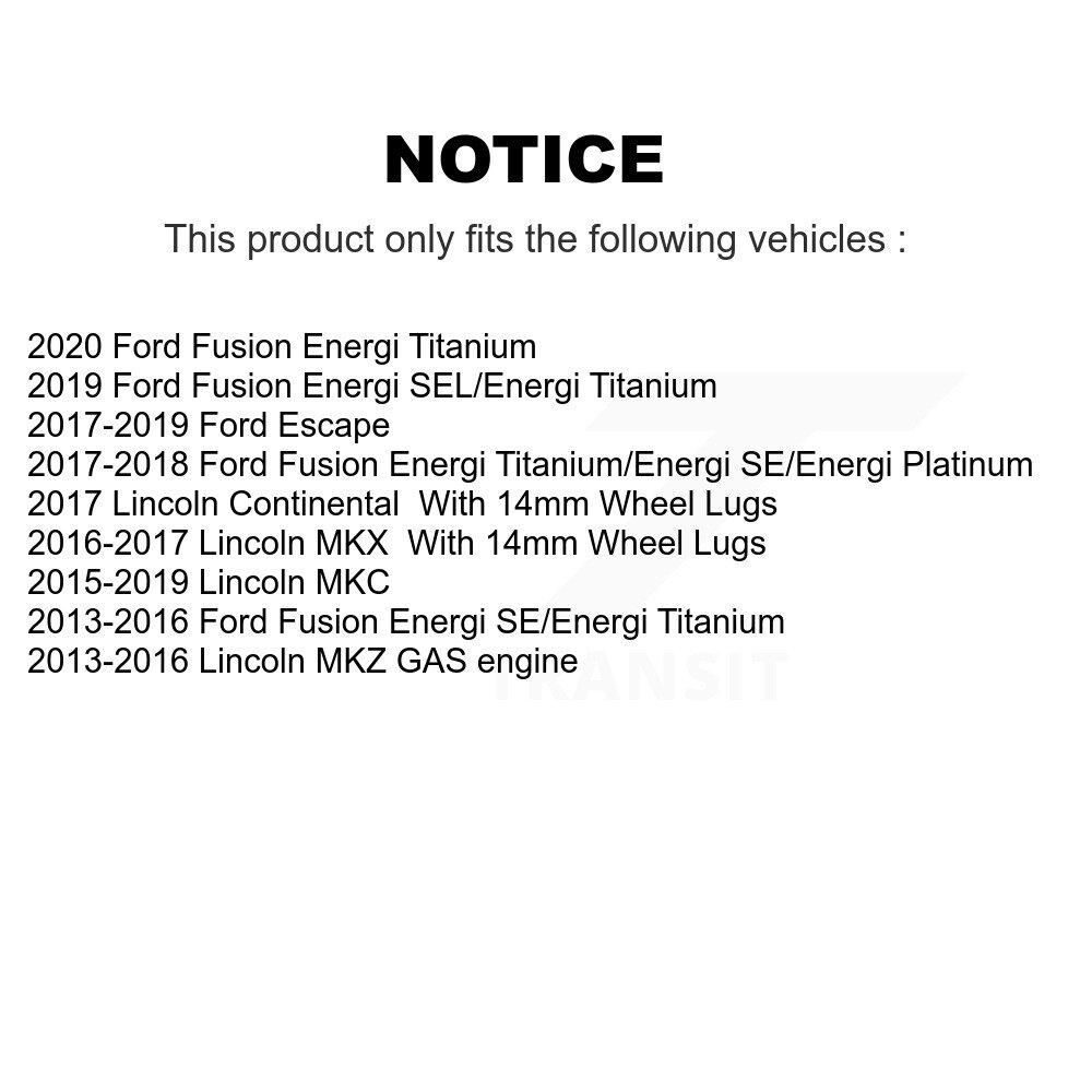 [Arrière] Rotor de frein à disque arrière pour Ford Escape Fusion Lincoln MKC MKX MKZ Continental