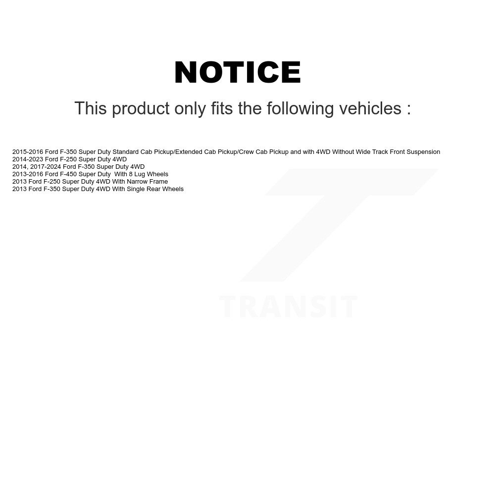 [Front] Rotor de frein à disque avant pour Ford F-350 Super Duty F-250 F-450 8-681016
