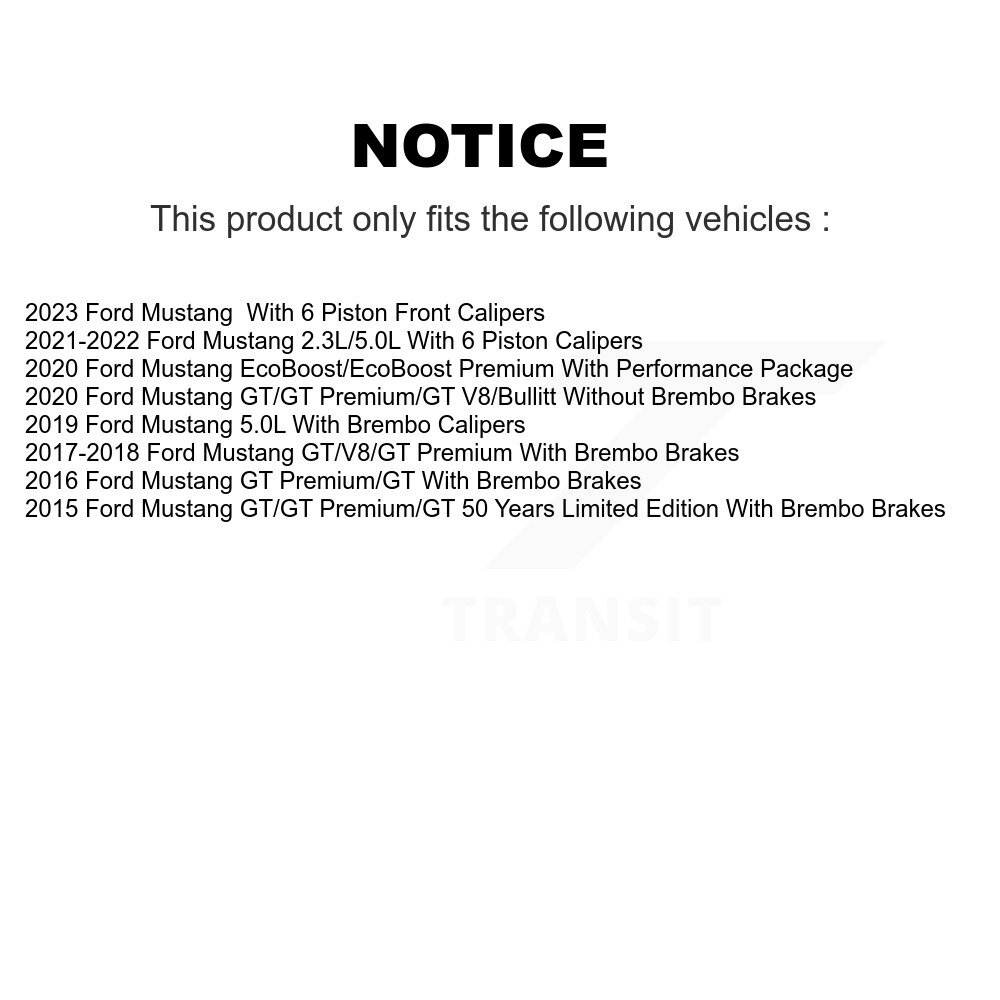 [Front] Rotor de frein à disque avant pour Ford Mustang 8-681954