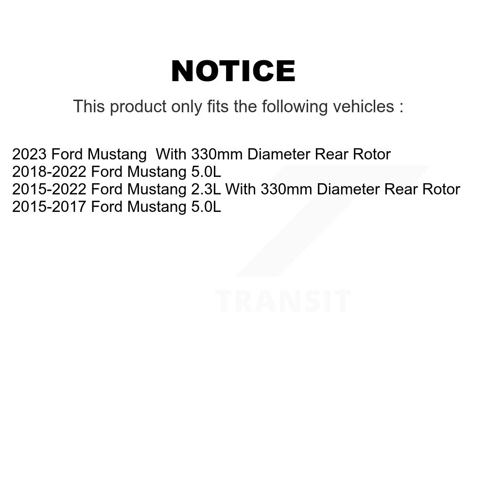 [Arrière] Rotor de frein à disque arrière pour Ford Mustang 8-681955