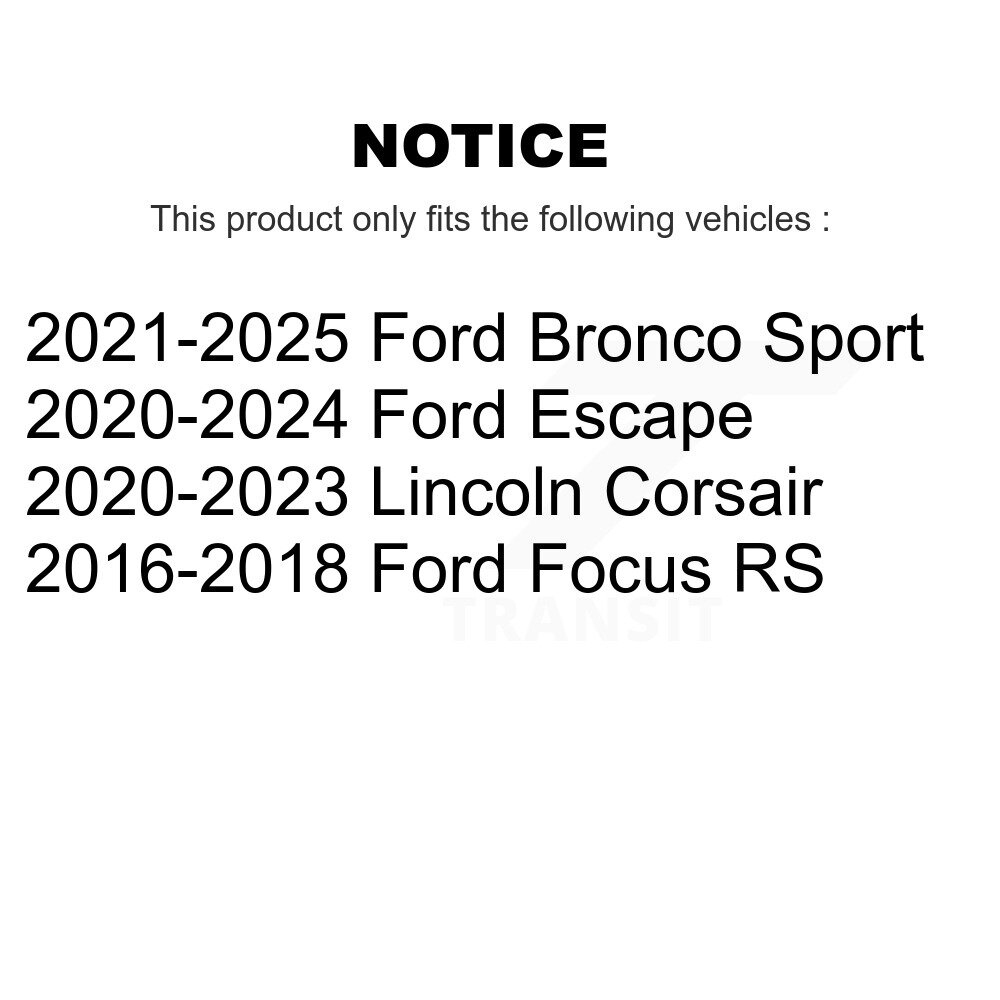 [Arrière] Rotor de frein à disque arrière pour Ford Escape Bronco Sport Focus Lincoln Corsair