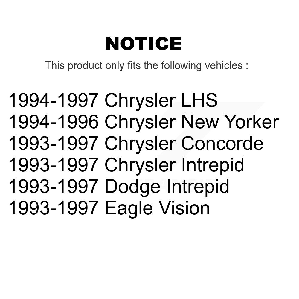 [Front] Rotor de frein à disque avant pour Dodge Intrépide Chrysler Concorde LHS Vision de l'aigle Nouveau