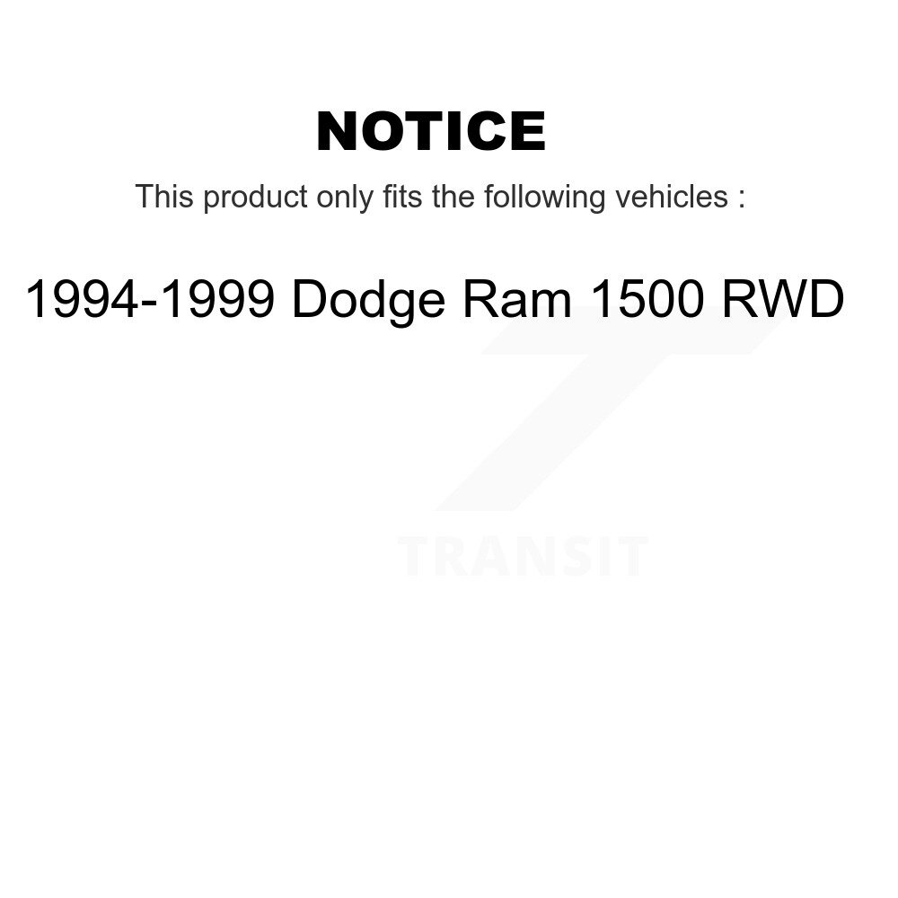 [Front] Assemblage du pivot de frein à disque avant pour 1994-1999 Dodge Ram 1500 RWD 8-76446