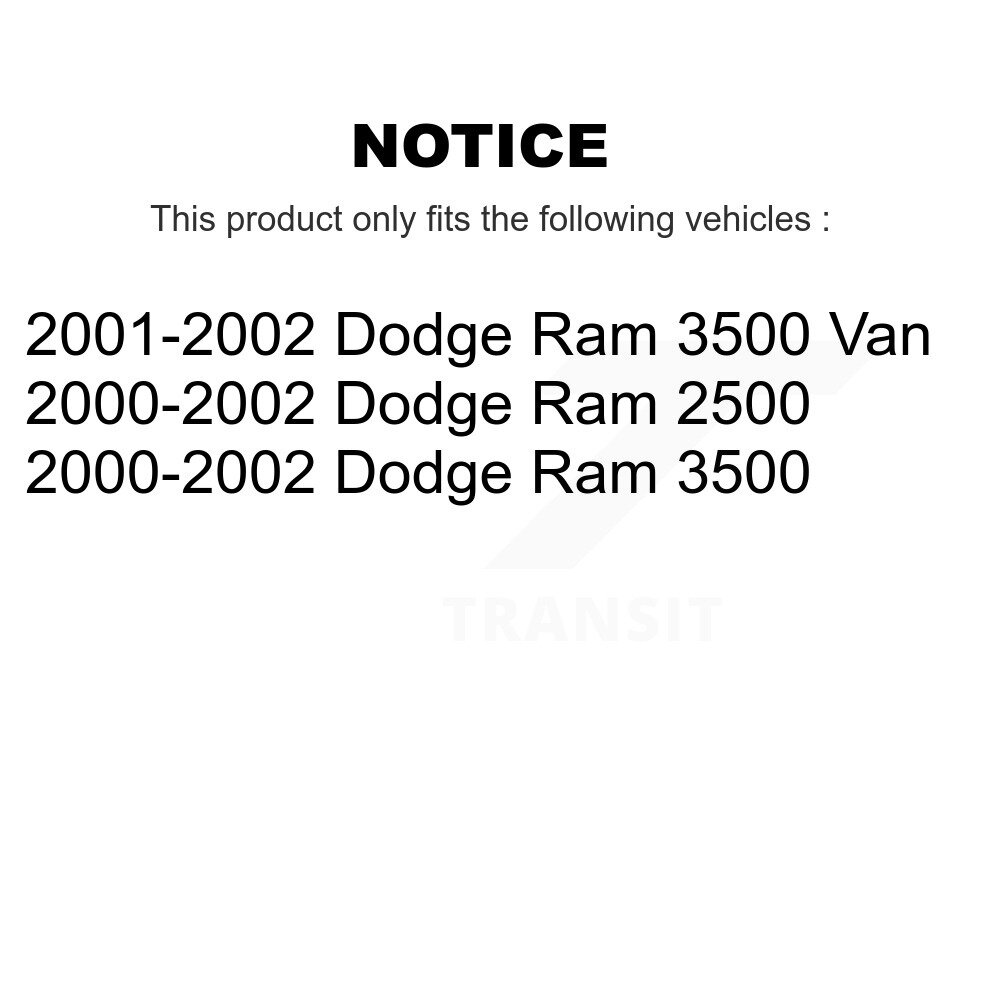 [Front] Rotor de frein à disque avant pour Dodge Ram 2500 3500 Van 8-76920