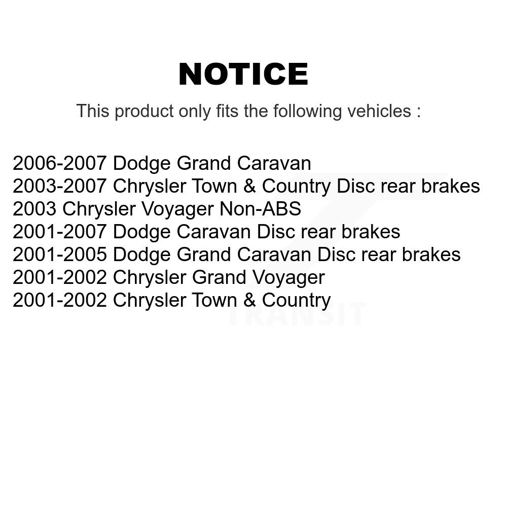 [Front] Rotor de frein à disque avant pour Dodge Grand Caravan Chrysler Ville et Pays Voyager