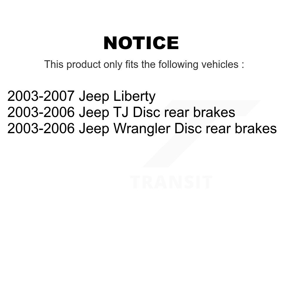 [Arrière] Rotor de frein à disque arrière pour Jeep Liberty Wrangler TJ 8-780134