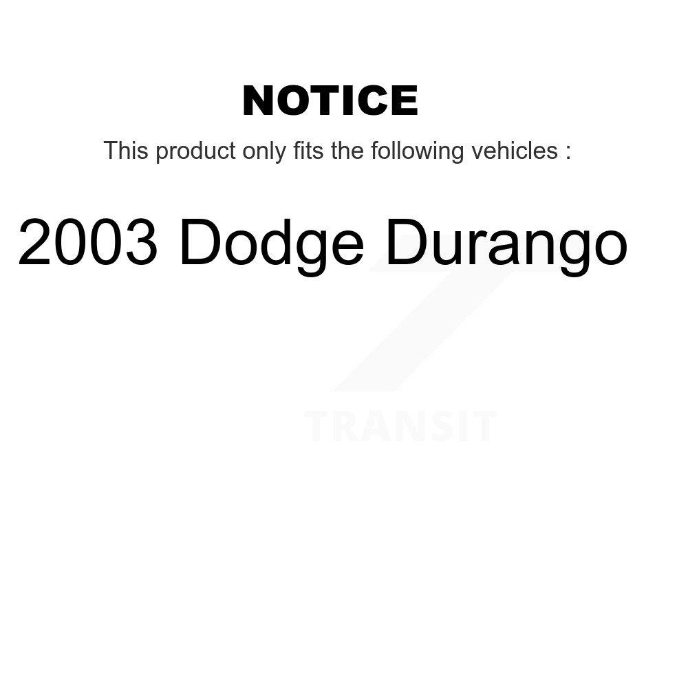 [Arrière] Rotor de frein à disque arrière pour 2003 Dodge Durango 8-70142