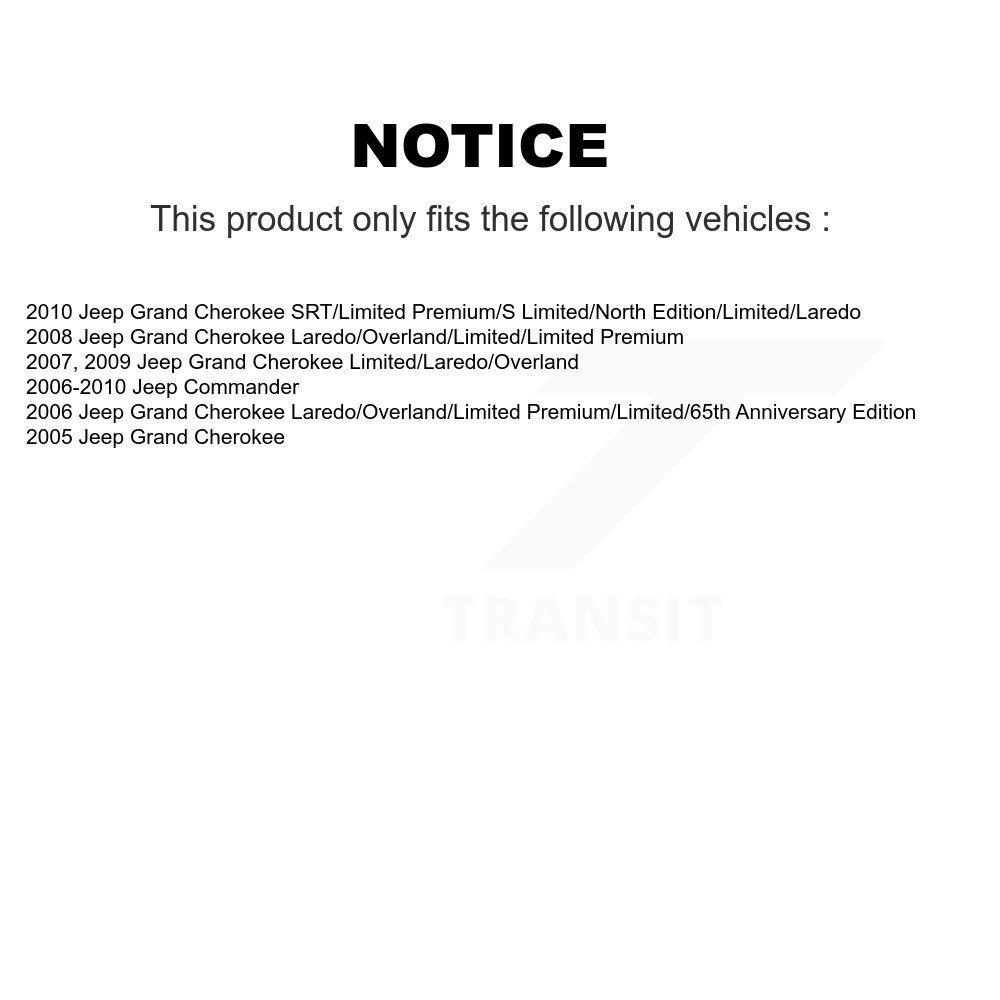 [Arrière] Rotor de frein à disque arrière pour Jeep Grand Cherokee Commander 8-780296