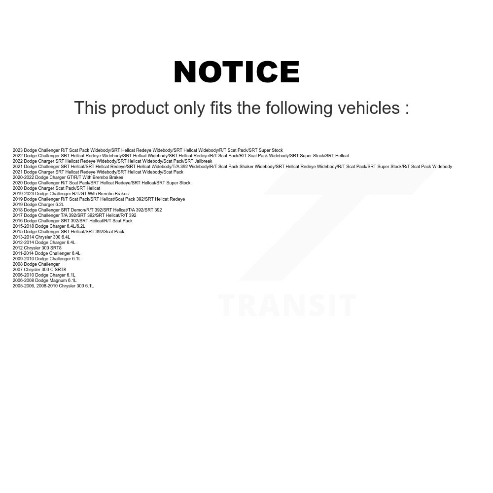[Arrière] Rotor de frein à disque arrière pour chargeur Dodge Chrysler 300 Challenger Magnum 8-780390