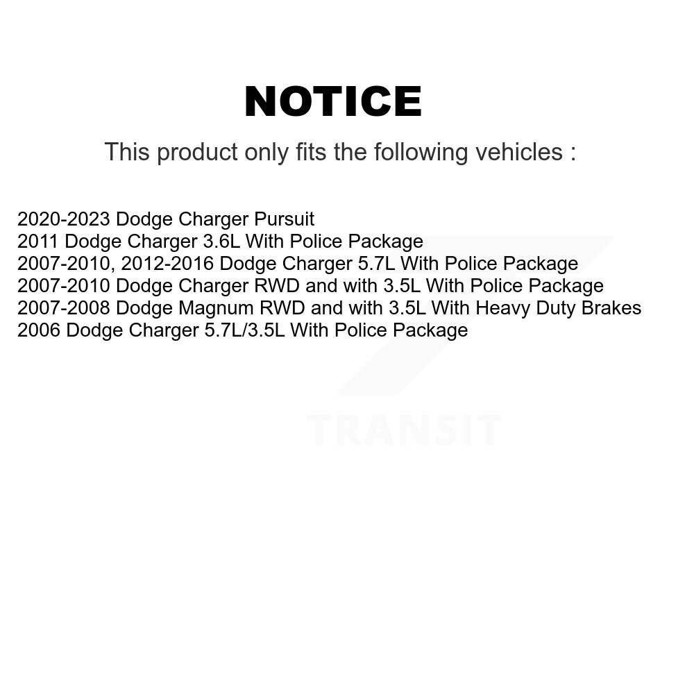 [Arrière] Rotor de frein à disque arrière pour chargeur Dodge Magnum 8-780395