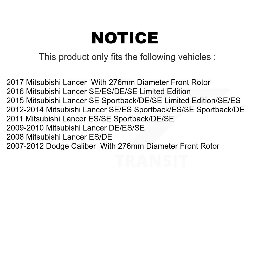 [Front] Rotor de frein à disque avant pour calibre Dodge Mitsubishi 8-780458