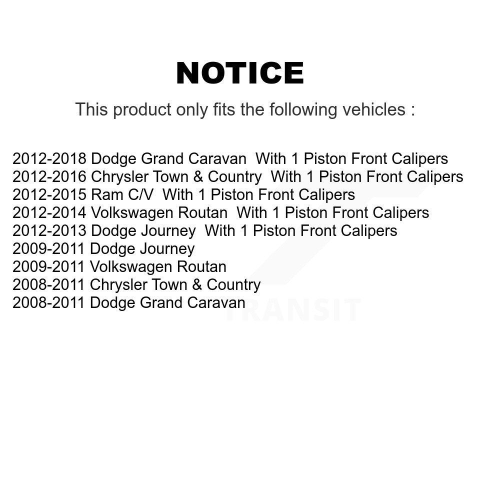 [Arrière] Rotor de frein à disque arrière pour Dodge Grand Caravan Journey Chrysler Ville et pays