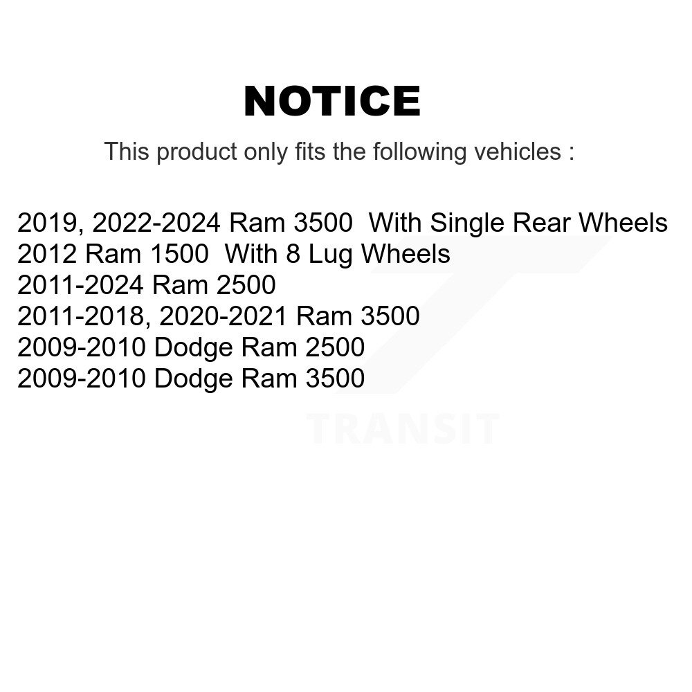 [Arrière] Rotor de frein à disque arrière pour Ram 2500 3500 1500 Dodge 8-780733